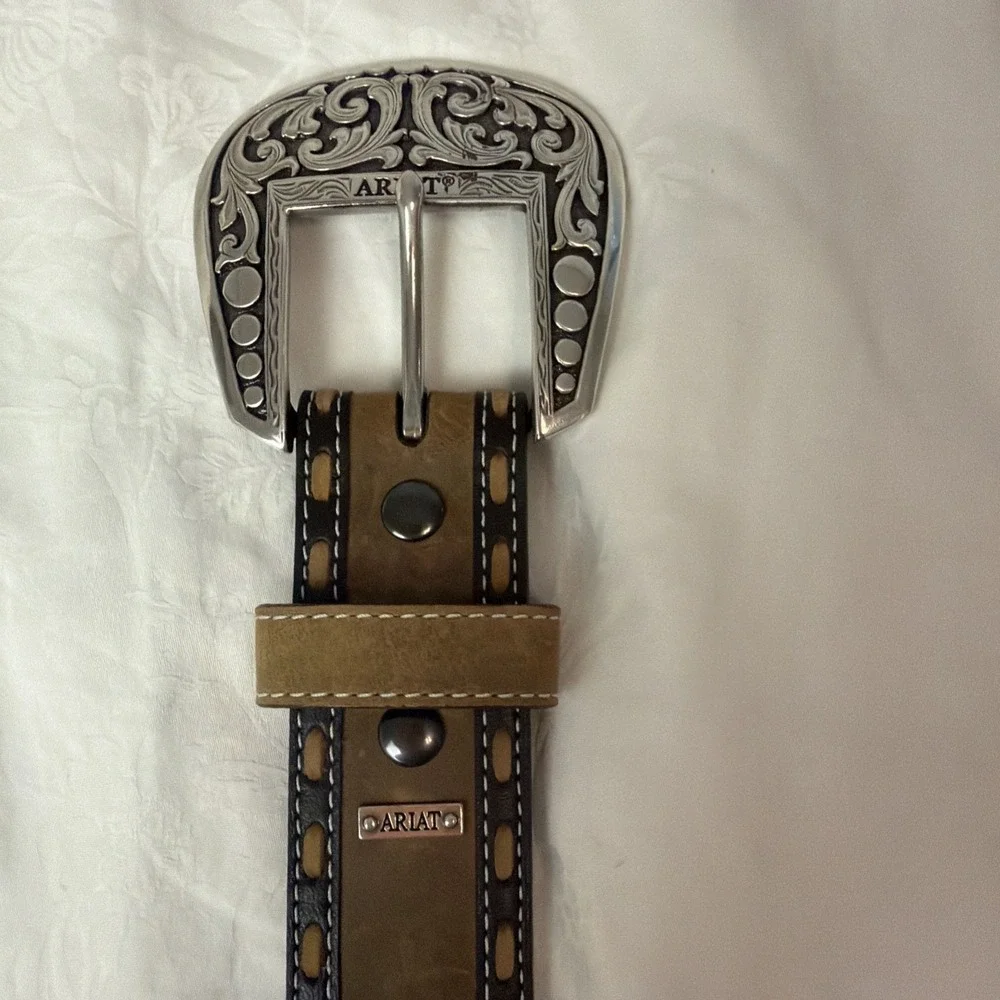2007 Limited Edition Ariat belt Silver Buckle men 's 40/100